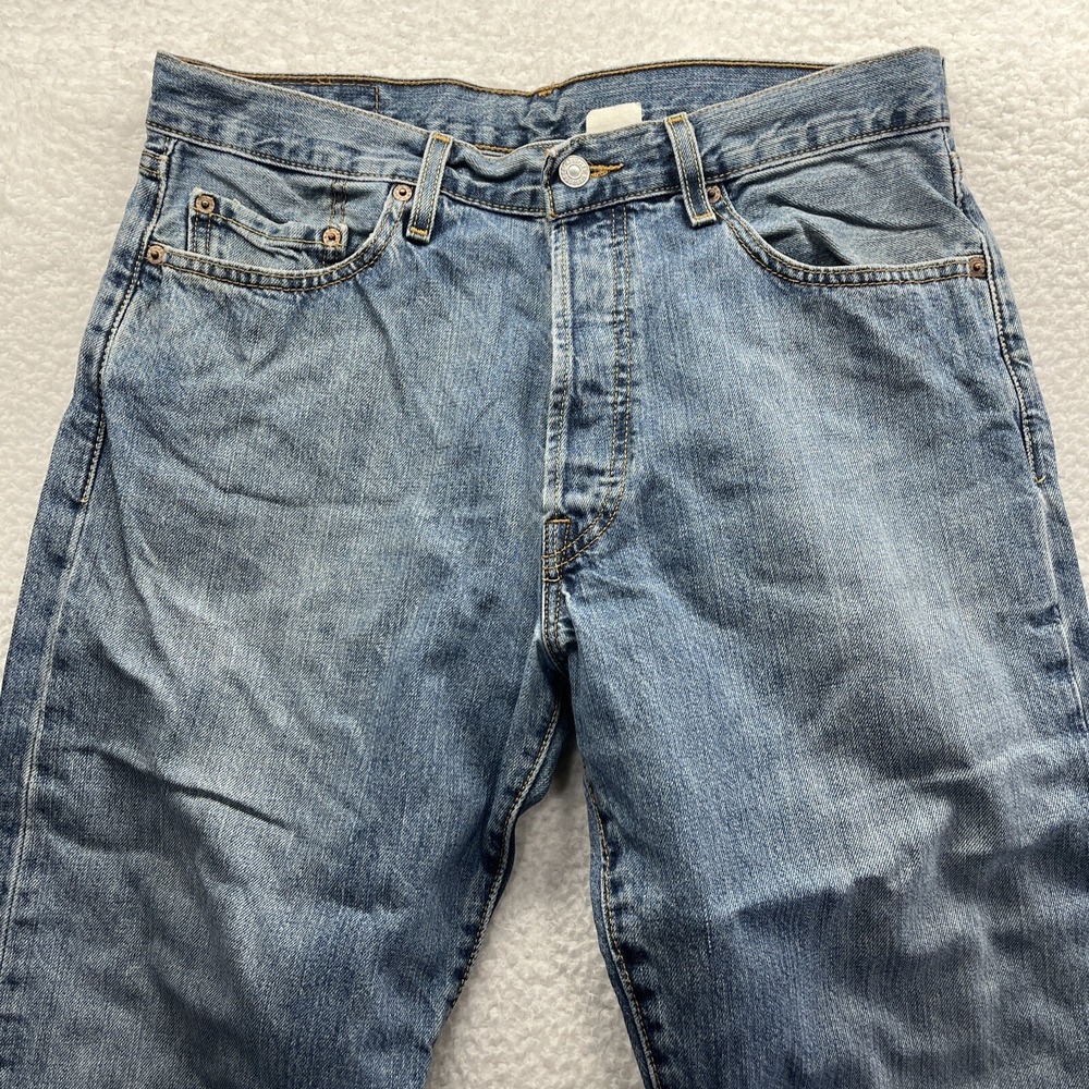 Vintage Levis Jeans Adult 32x21 Blue 501 Button Fly Denim 80s 90s Baggy Chore - Picture 3 of 16